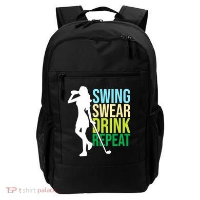 Swing Swear Drink Repeat Love Golf Backpack