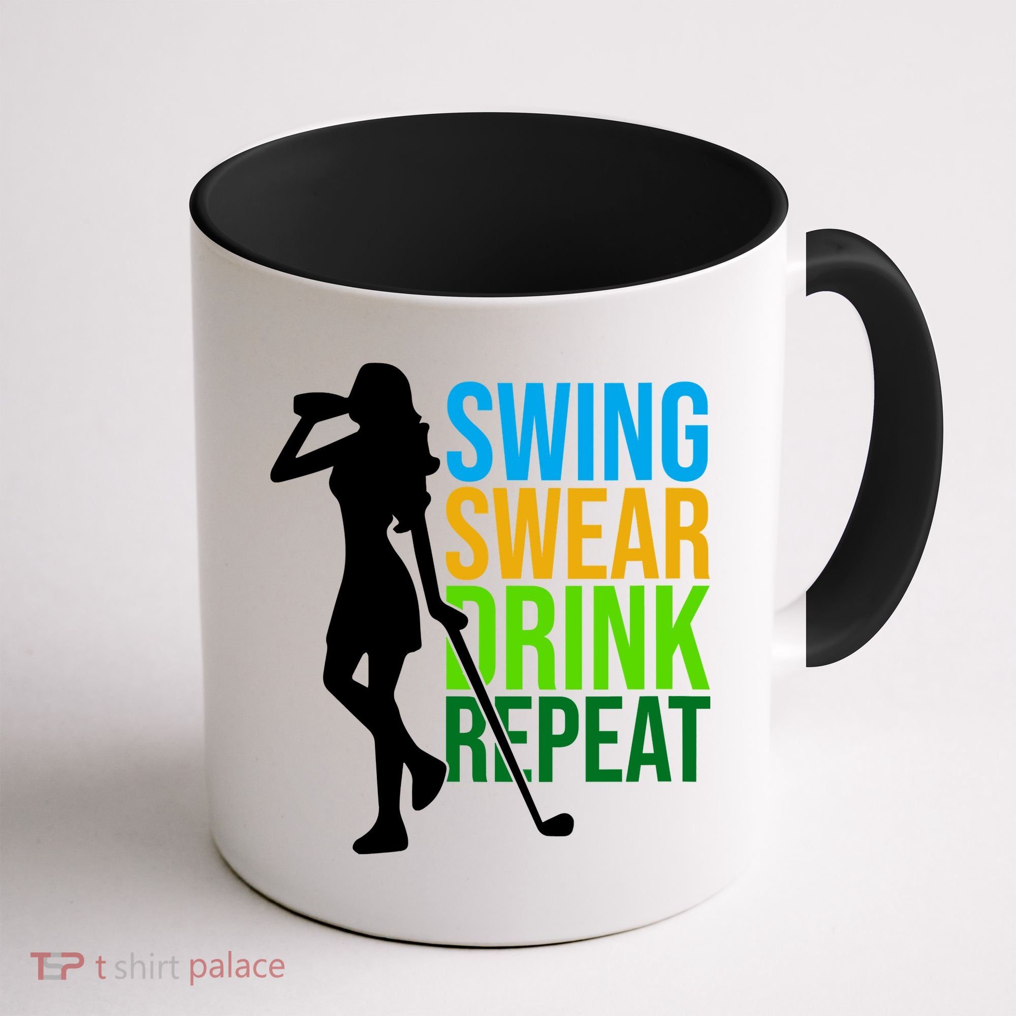 Swing Swear Drink Repeat Love Golf Coffee Mug