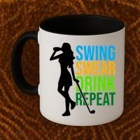 Swing Swear Drink Repeat Love Golf Coffee Mug thumb 2