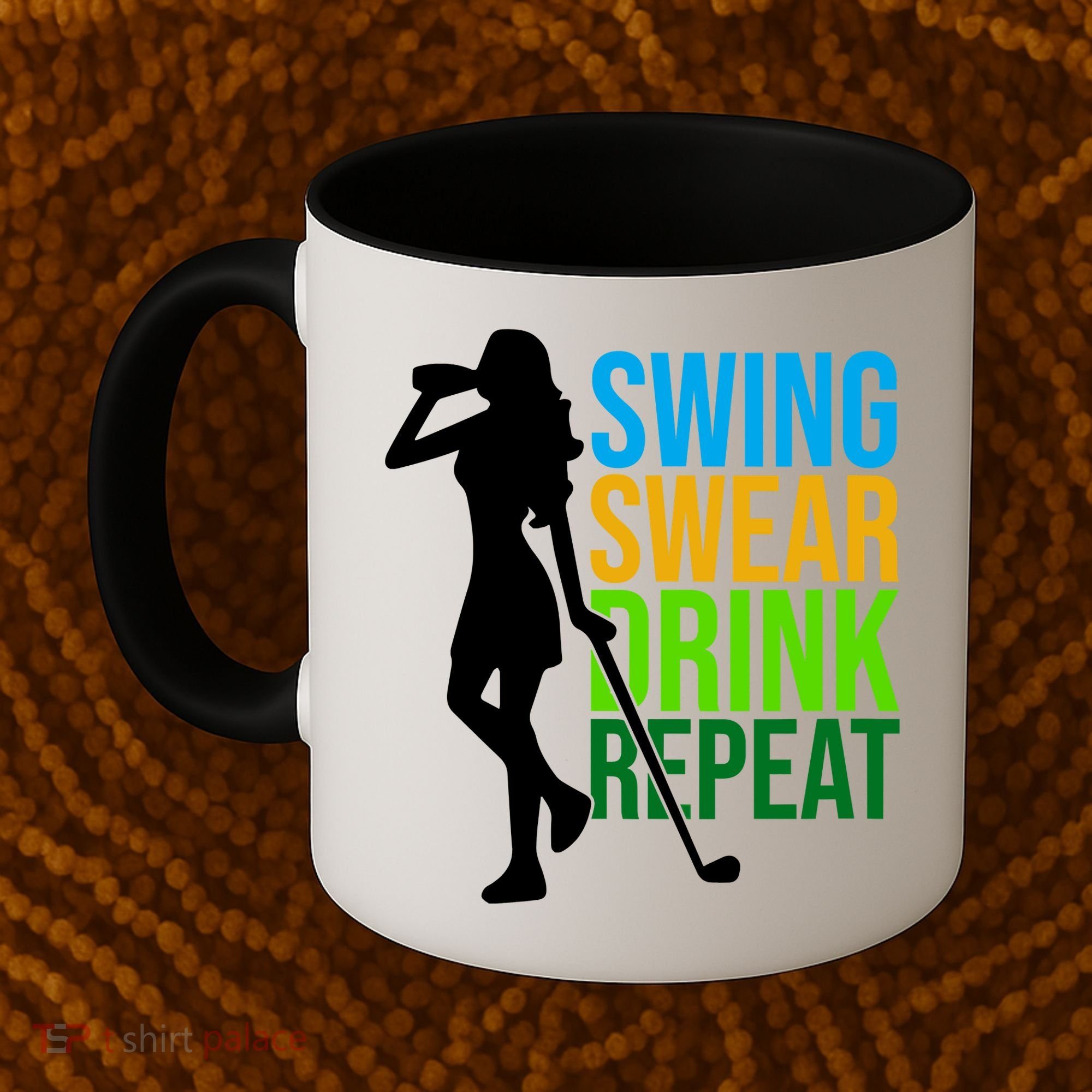 Swing Swear Drink Repeat Love Golf Coffee Mug