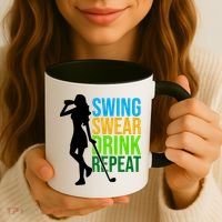 Swing Swear Drink Repeat Love Golf Coffee Mug thumb 3