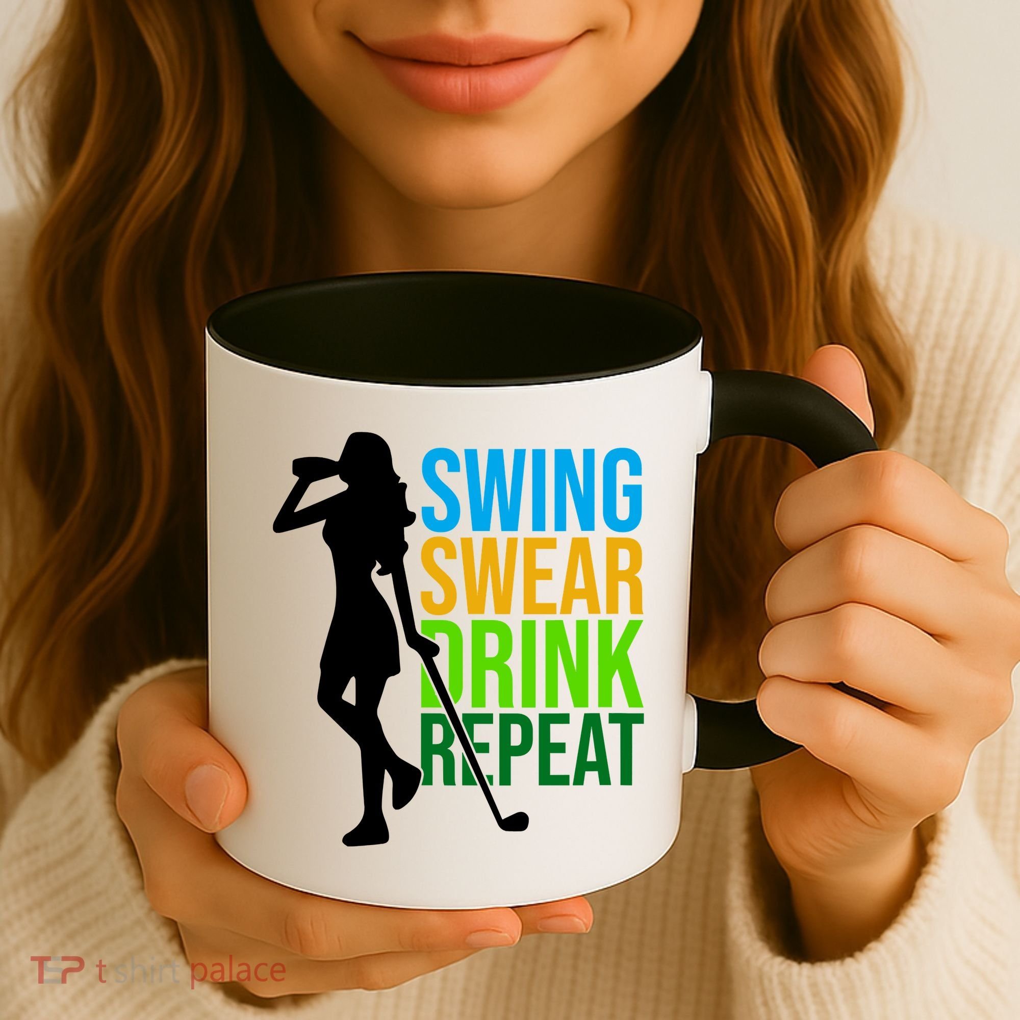 Swing Swear Drink Repeat Love Golf Coffee Mug