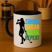 Swing Swear Drink Repeat Love Golf Coffee Mug thumb 4