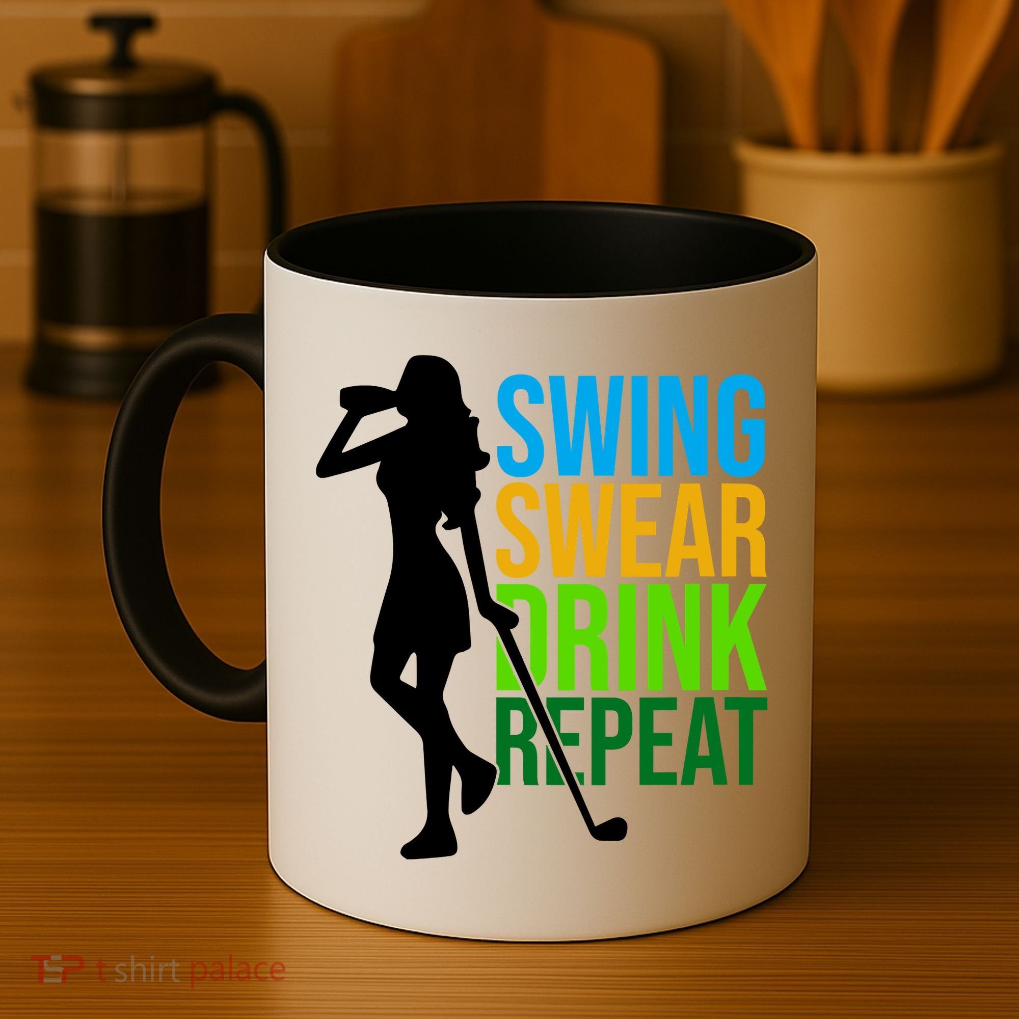 Swing Swear Drink Repeat Love Golf Coffee Mug