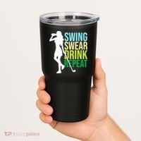 Swing Swear Drink Repeat Love Golf Tumbler thumb 2