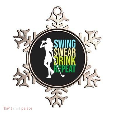 Swing Swear Drink Repeat Love Golf Ornament
