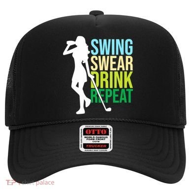 Swing Swear Drink Repeat Love Golf Hat