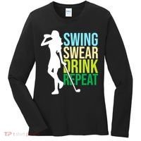 Swing Swear Drink Repeat Love Golf Women's Long Sleeve Shirt thumb 0