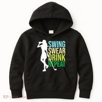 Swing Swear Drink Repeat Love Golf Kids Hoodie thumb 0
