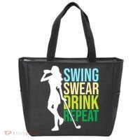 Swing Swear Drink Repeat Love Golf Tote Bag thumb 0