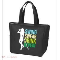 Swing Swear Drink Repeat Love Golf Tote Bag thumb 3