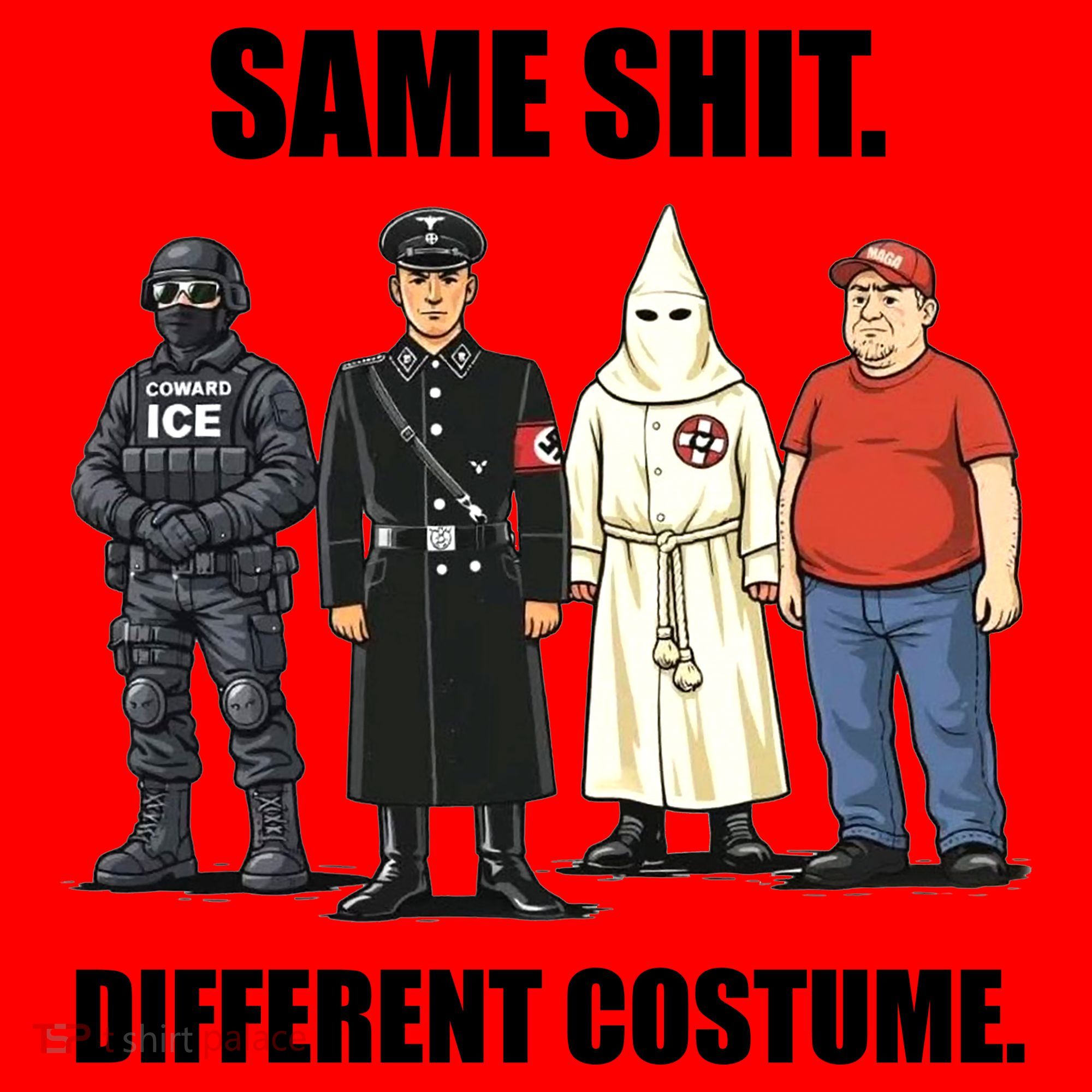 Same Shit Different Costume Anti ICE Santa Hat