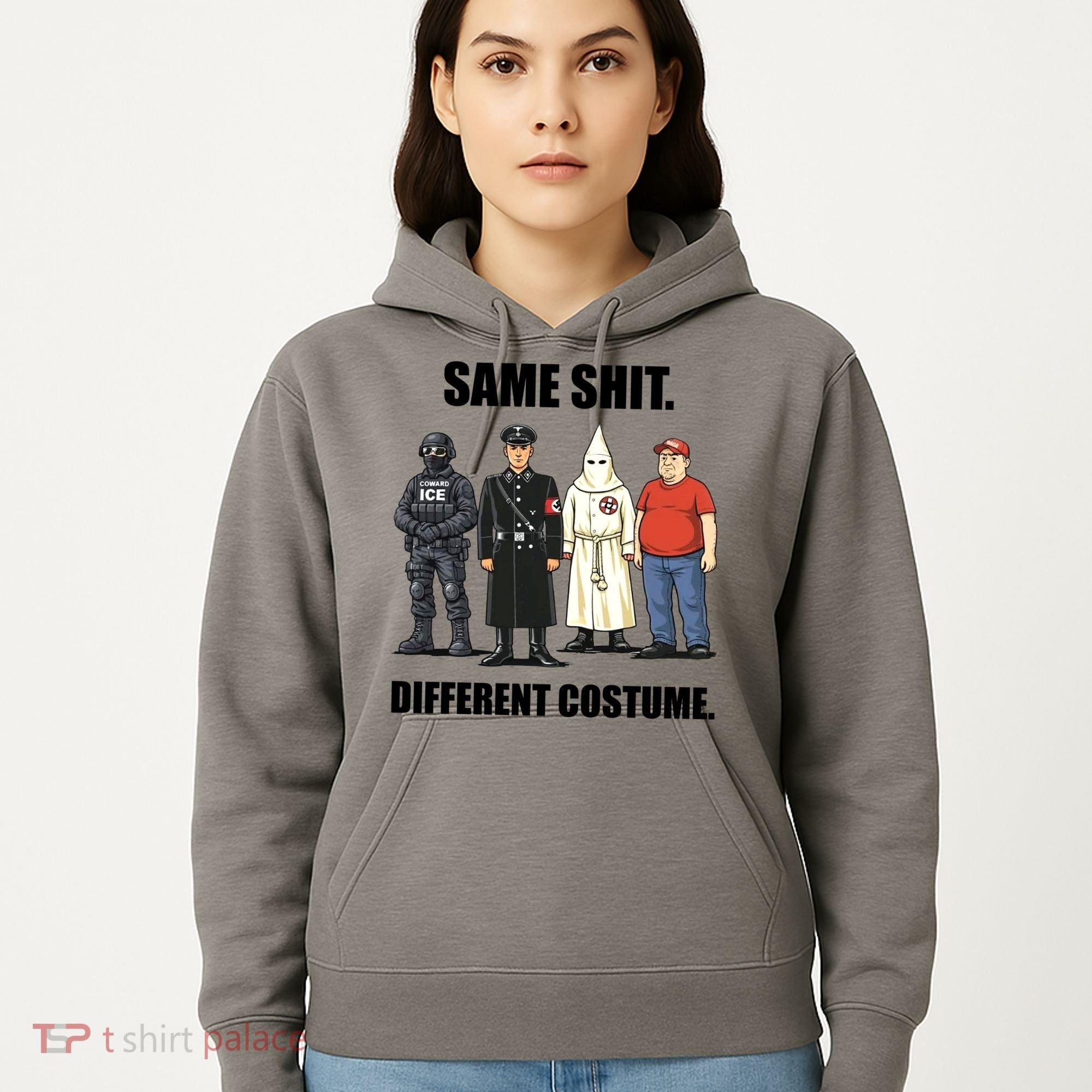 Same Shit Different Costume Anti ICE Hoodie
