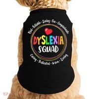 School Support Dyslexia Squad Awareness Month Teacher Doggie Tank thumb 0