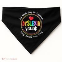 School Support Dyslexia Squad Awareness Month Teacher USA-Made Doggie Bandana thumb 0
