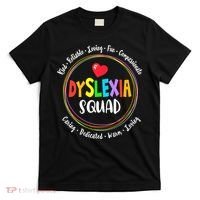School Support Dyslexia Squad Awareness Month Teacher T-Shirt thumb 0