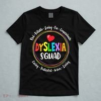School Support Dyslexia Squad Awareness Month Teacher T-Shirt thumb 5