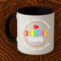 School Support Dyslexia Squad Awareness Month Teacher Coffee Mug thumb 2