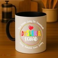 School Support Dyslexia Squad Awareness Month Teacher Coffee Mug thumb 4