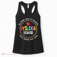 School Support Dyslexia Squad Awareness Month Teacher Women's Tank Top thumb 0