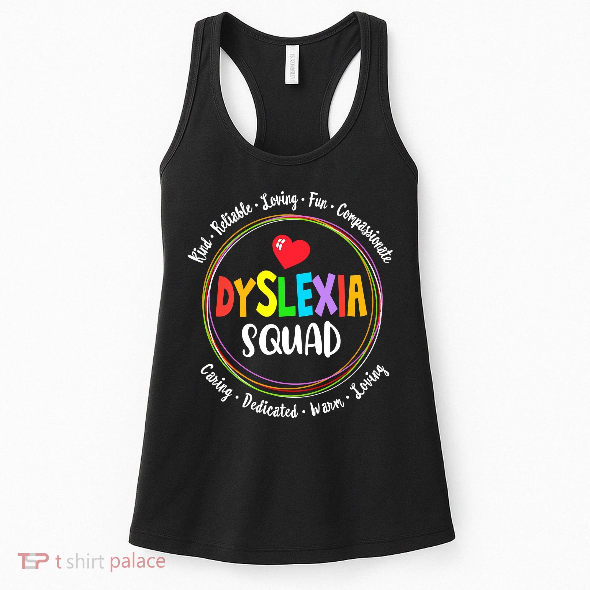School Support Dyslexia Squad Awareness Month Teacher Women's Tank Top