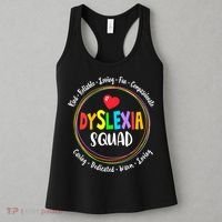 School Support Dyslexia Squad Awareness Month Teacher Women's Tank Top thumb 3