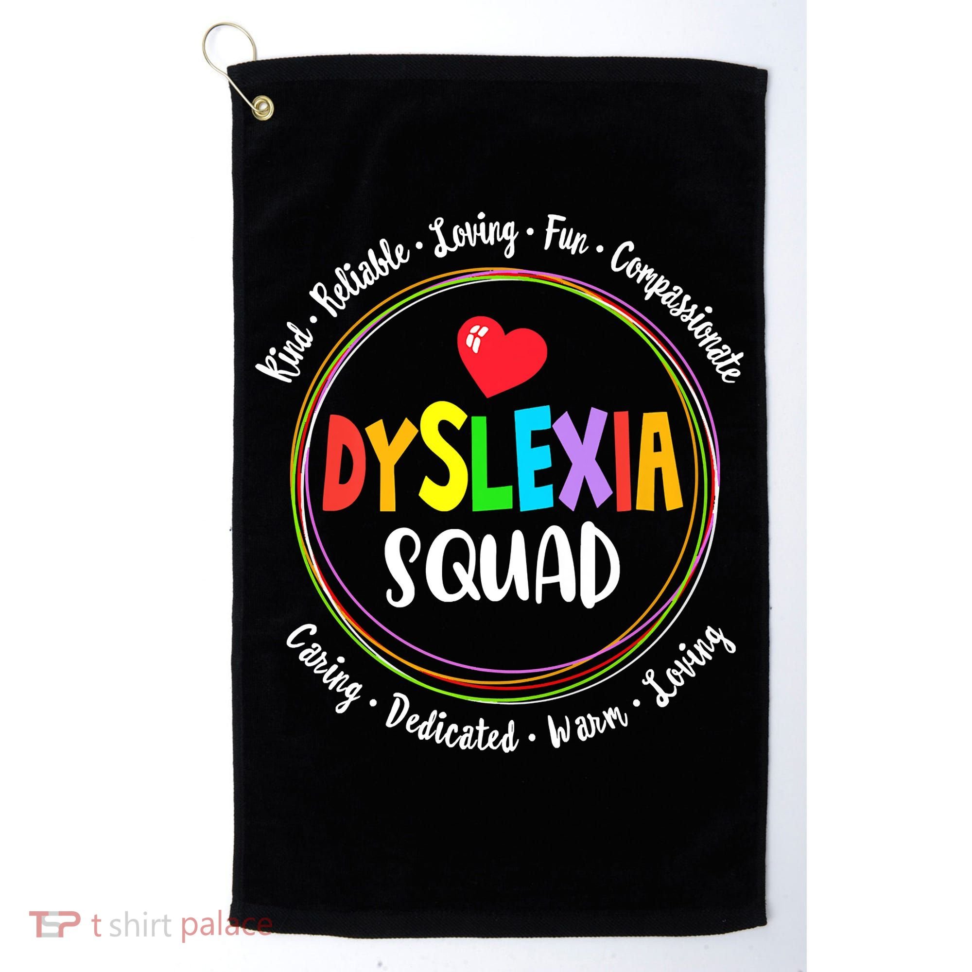 School Support Dyslexia Squad Awareness Month Teacher Golf Towel