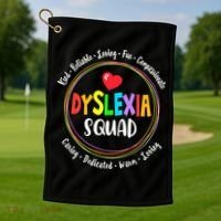School Support Dyslexia Squad Awareness Month Teacher Golf Towel thumb 1