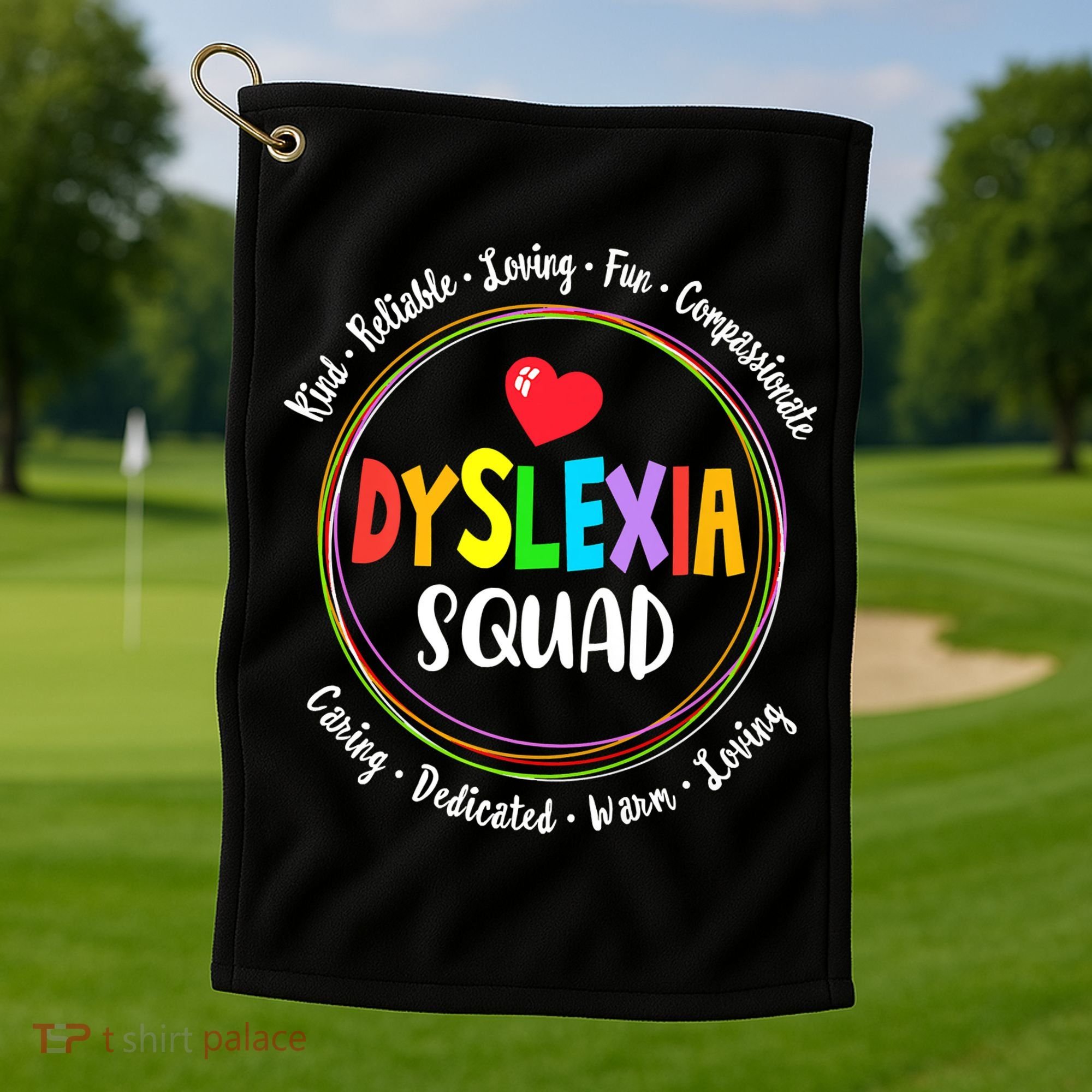 School Support Dyslexia Squad Awareness Month Teacher Golf Towel