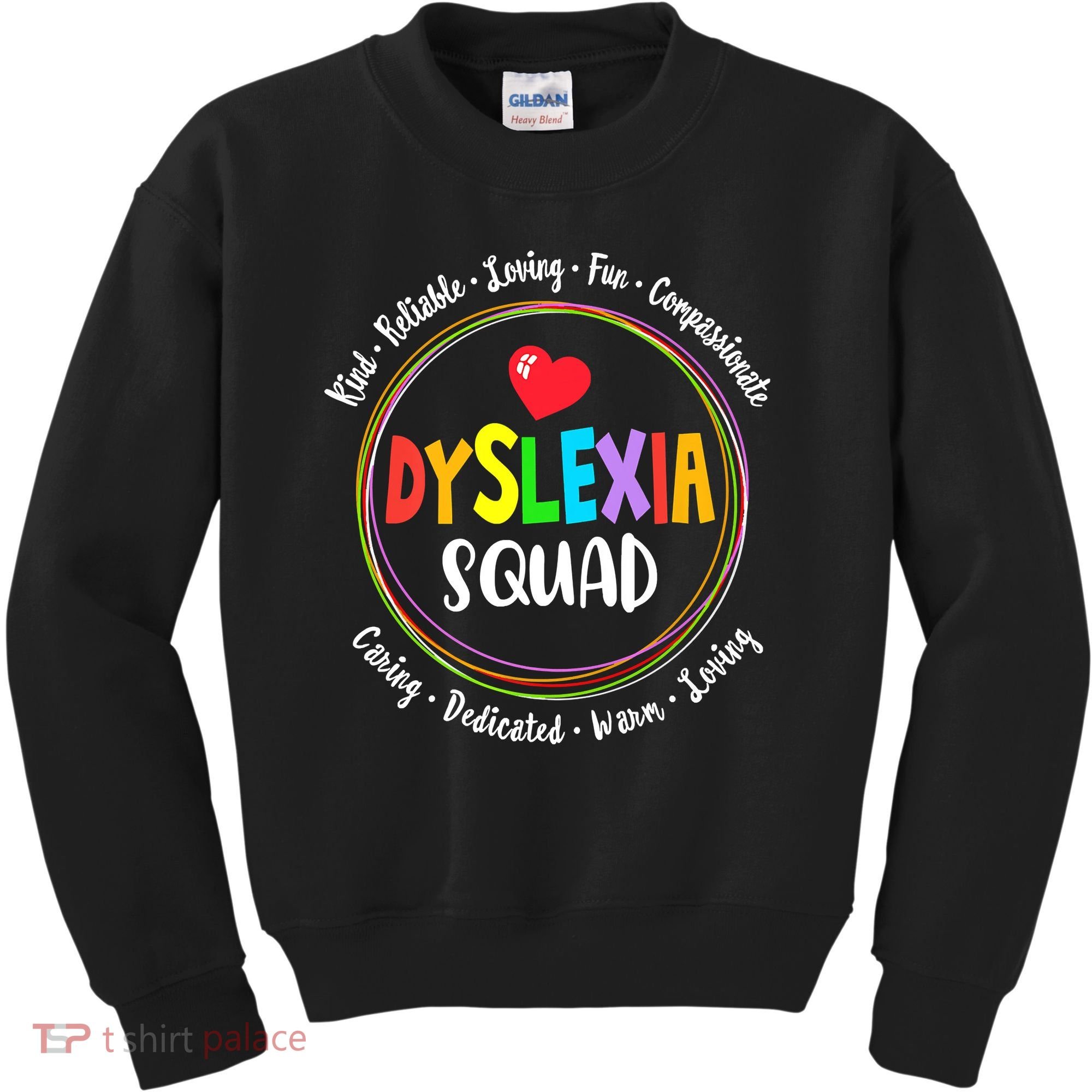 School Support Dyslexia Squad Awareness Month Teacher Kids Sweatshirt