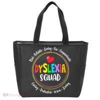School Support Dyslexia Squad Awareness Month Teacher Tote Bag thumb 0