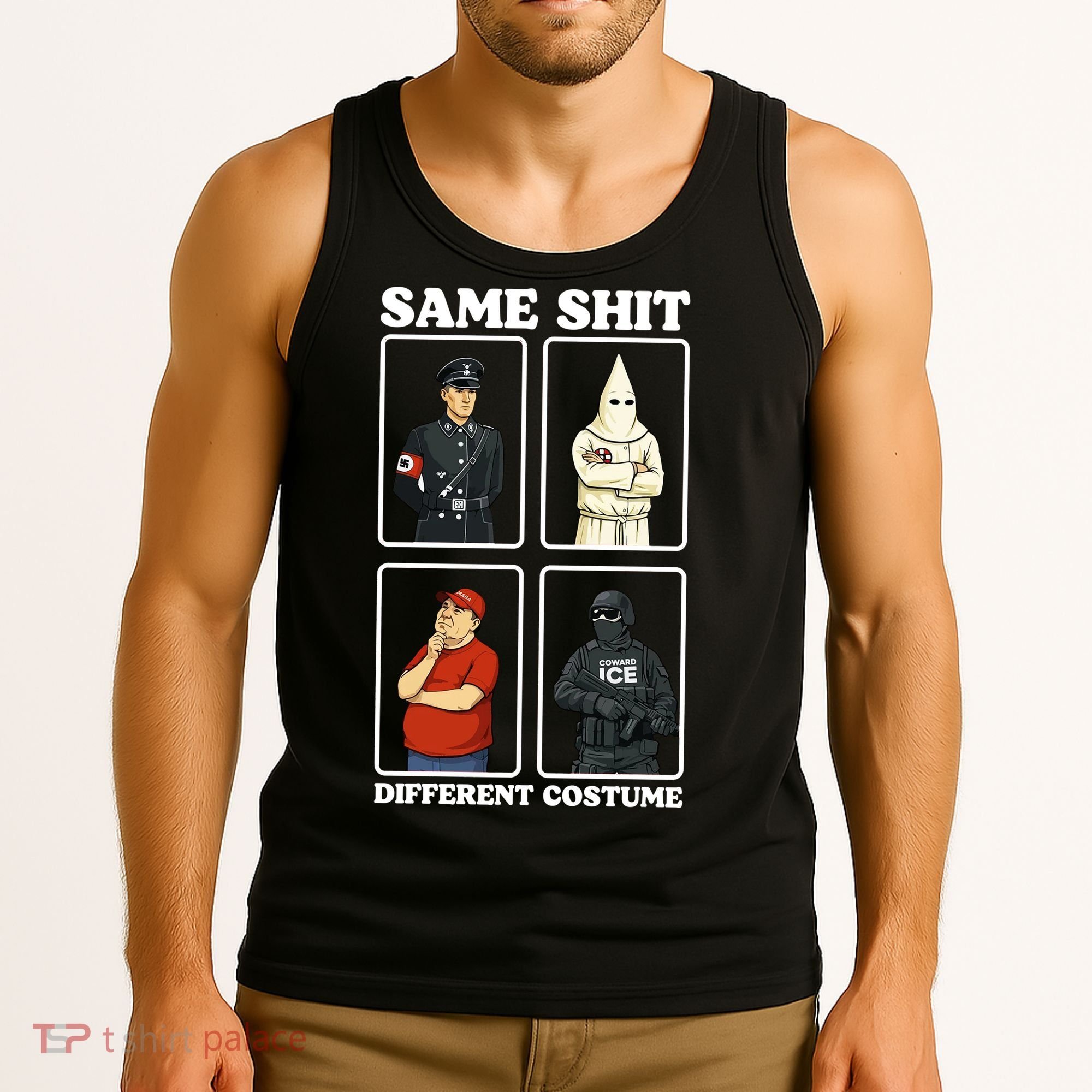 Same Shit Different Costume Funny Political Politics Tank Top