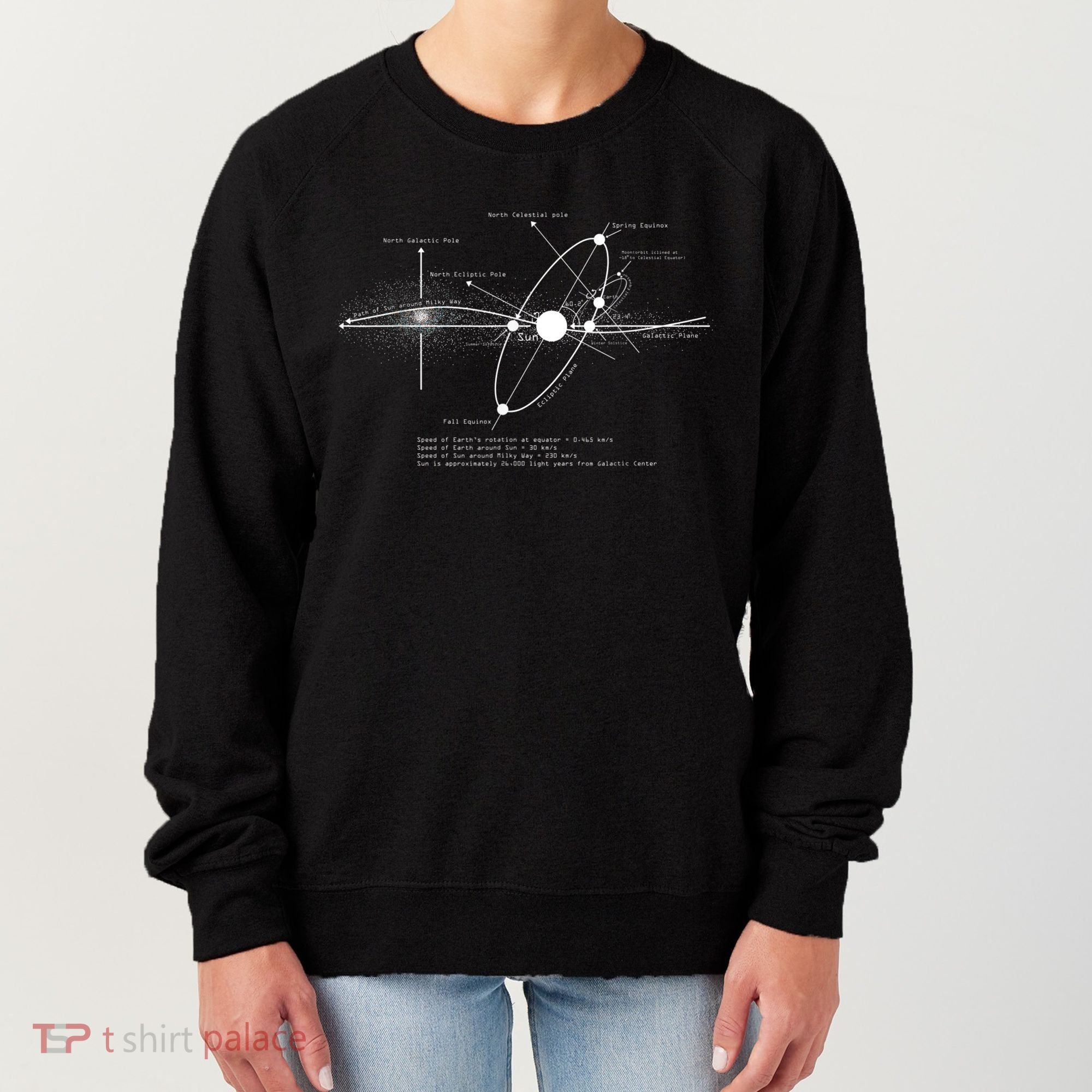 Solar Systems Diagram Astronomy Lover Astronomer Space Women's Sweatshirt
