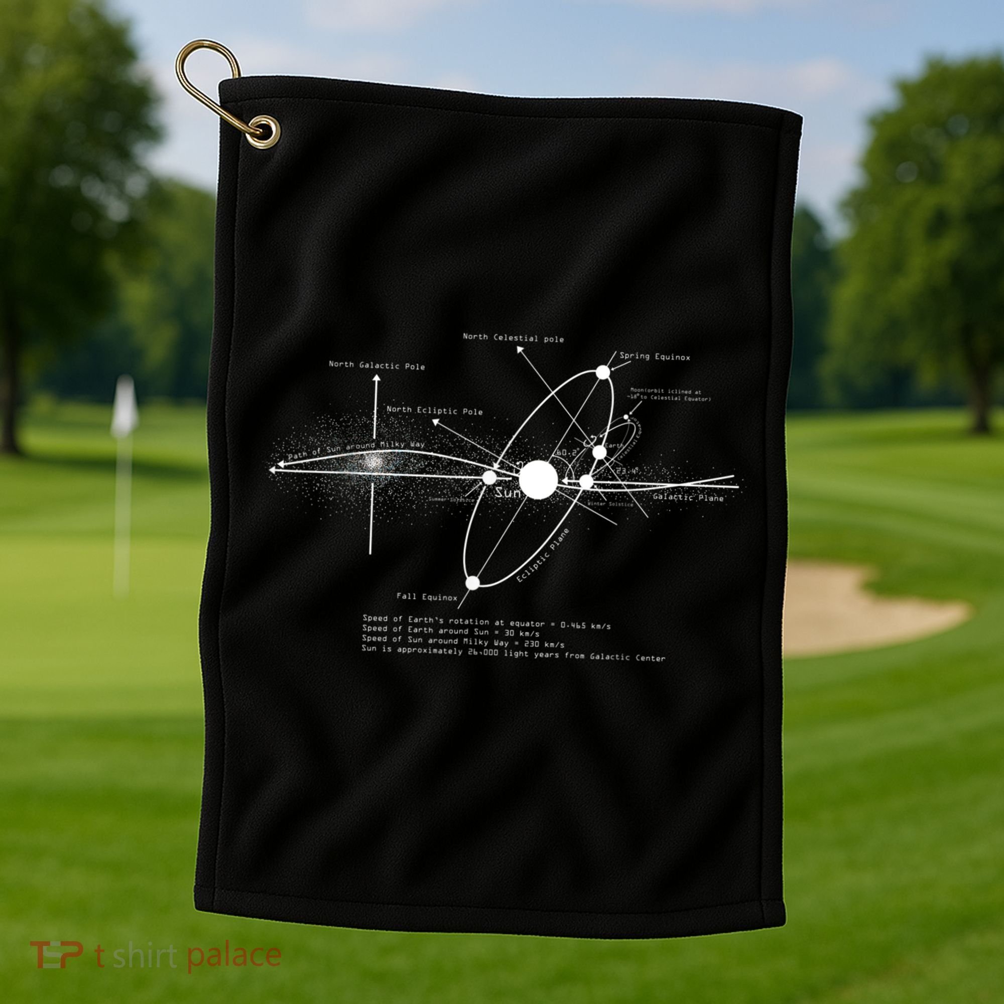 Solar Systems Diagram Astronomy Lover Astronomer Space Golf Towel