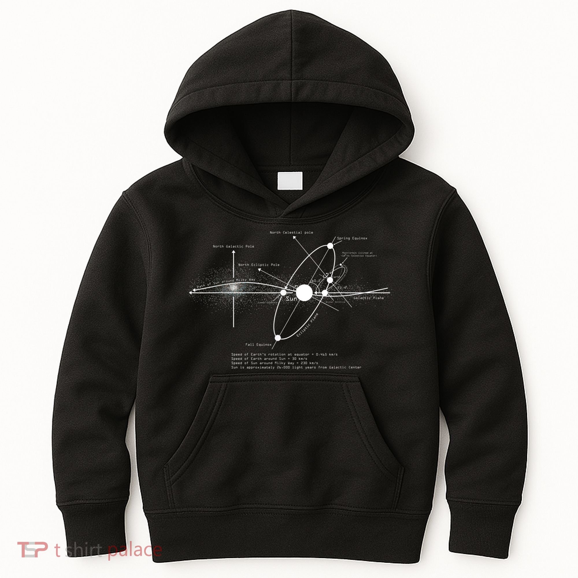 Solar Systems Diagram Astronomy Lover Astronomer Space Kids Hoodie