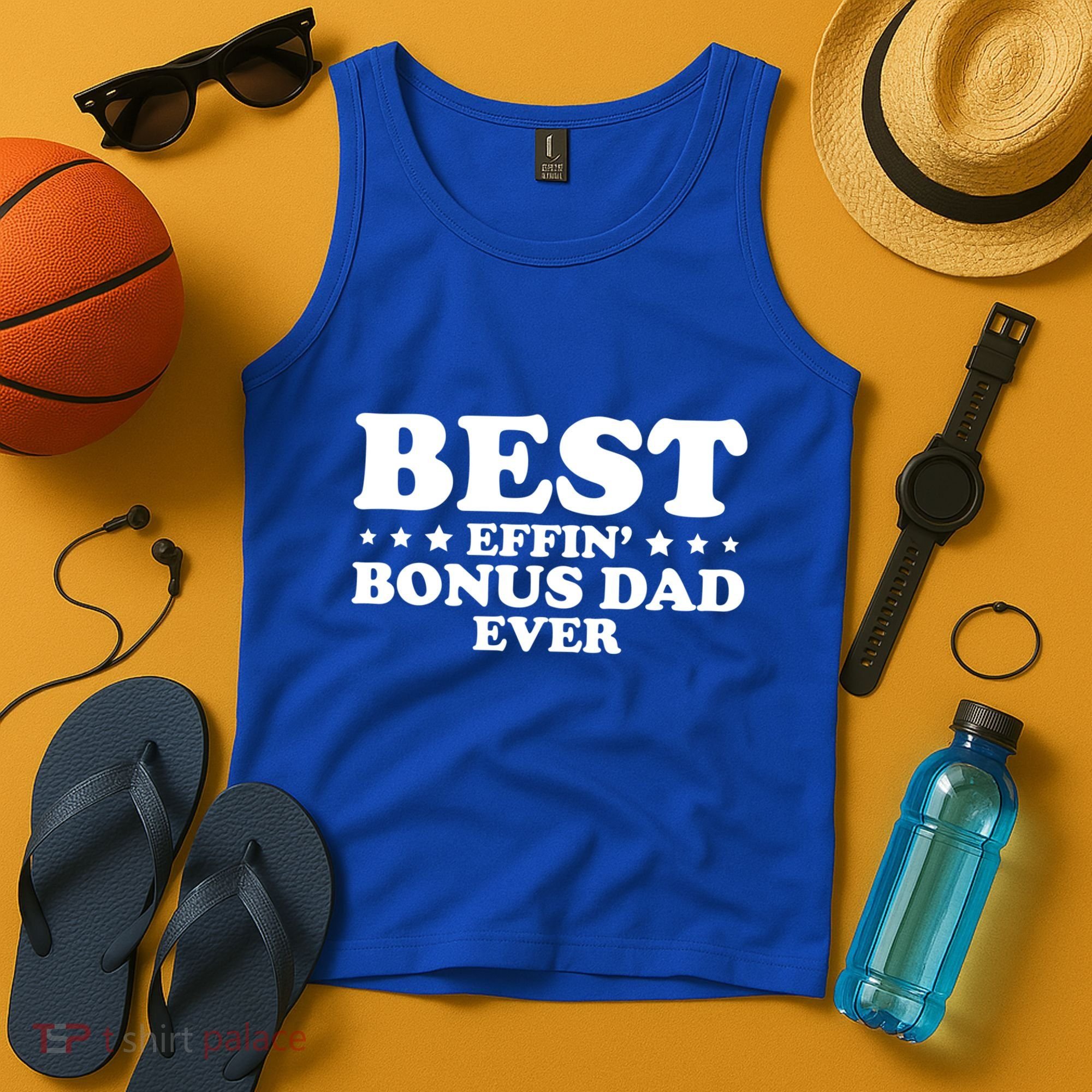 Stepdad Step Dad Best Effin Bonus Dad Ever Fathers Day Cute Gift Tank Top