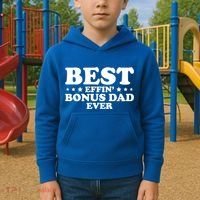 Stepdad Step Dad Best Effin Bonus Dad Ever Fathers Day Cute Gift Kids Hoodie thumb 2