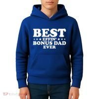 Stepdad Step Dad Best Effin Bonus Dad Ever Fathers Day Cute Gift Kids Hoodie thumb 4