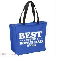 Stepdad Step Dad Best Effin Bonus Dad Ever Fathers Day Cute Gift Tote Bag thumb 2