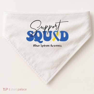 Support Squad Down Syndrome Awareness Month USA-Made Doggie Bandana