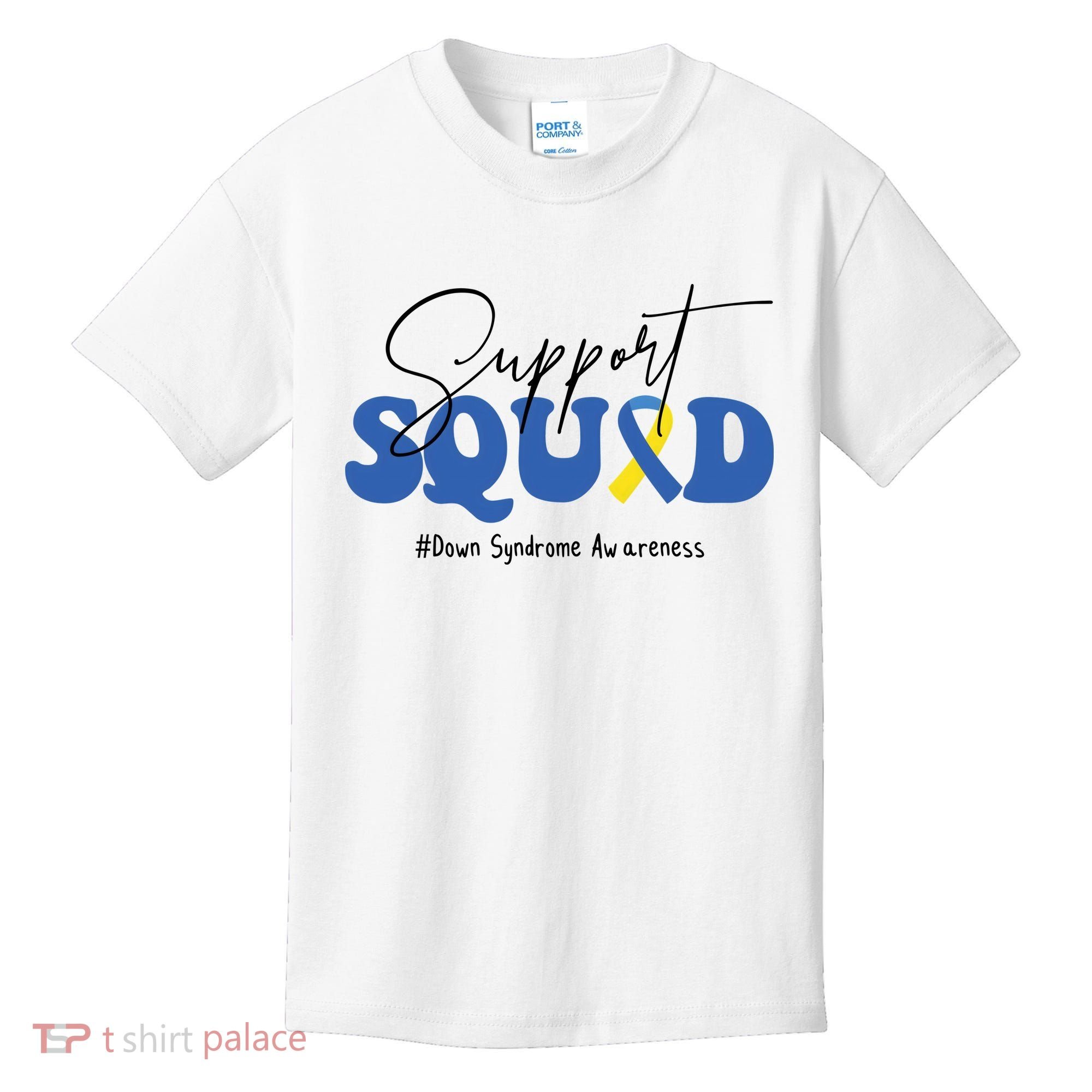 Support Squad Down Syndrome Awareness Month Kids T-Shirt
