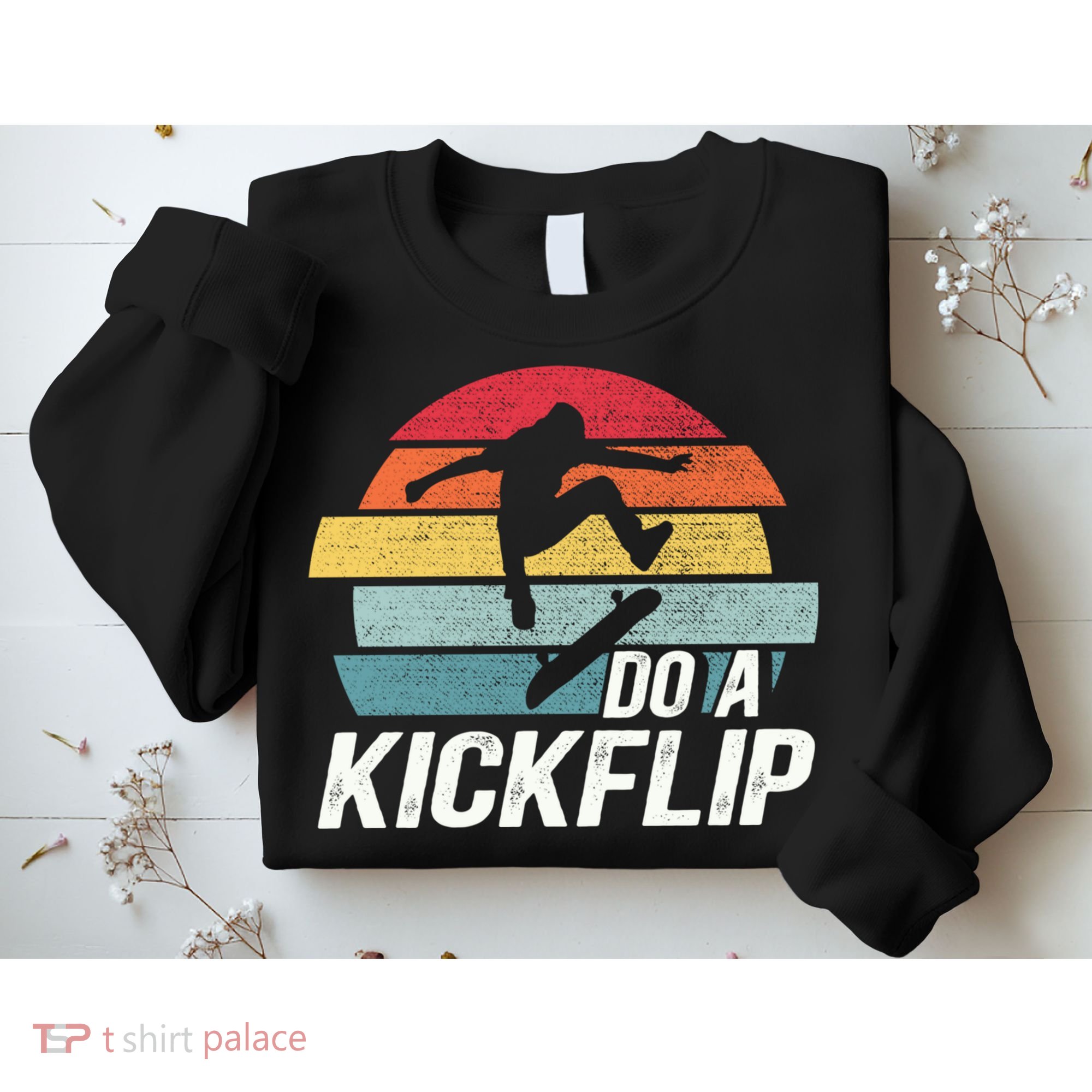Skateboard Skateboarding Do A Kickflip Surfing Skate Skating Sweatshirt