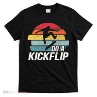 Skateboard Skateboarding Do A Kickflip Surfing Skate Skating T-Shirt thumb 0