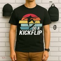 Skateboard Skateboarding Do A Kickflip Surfing Skate Skating T-Shirt thumb 6