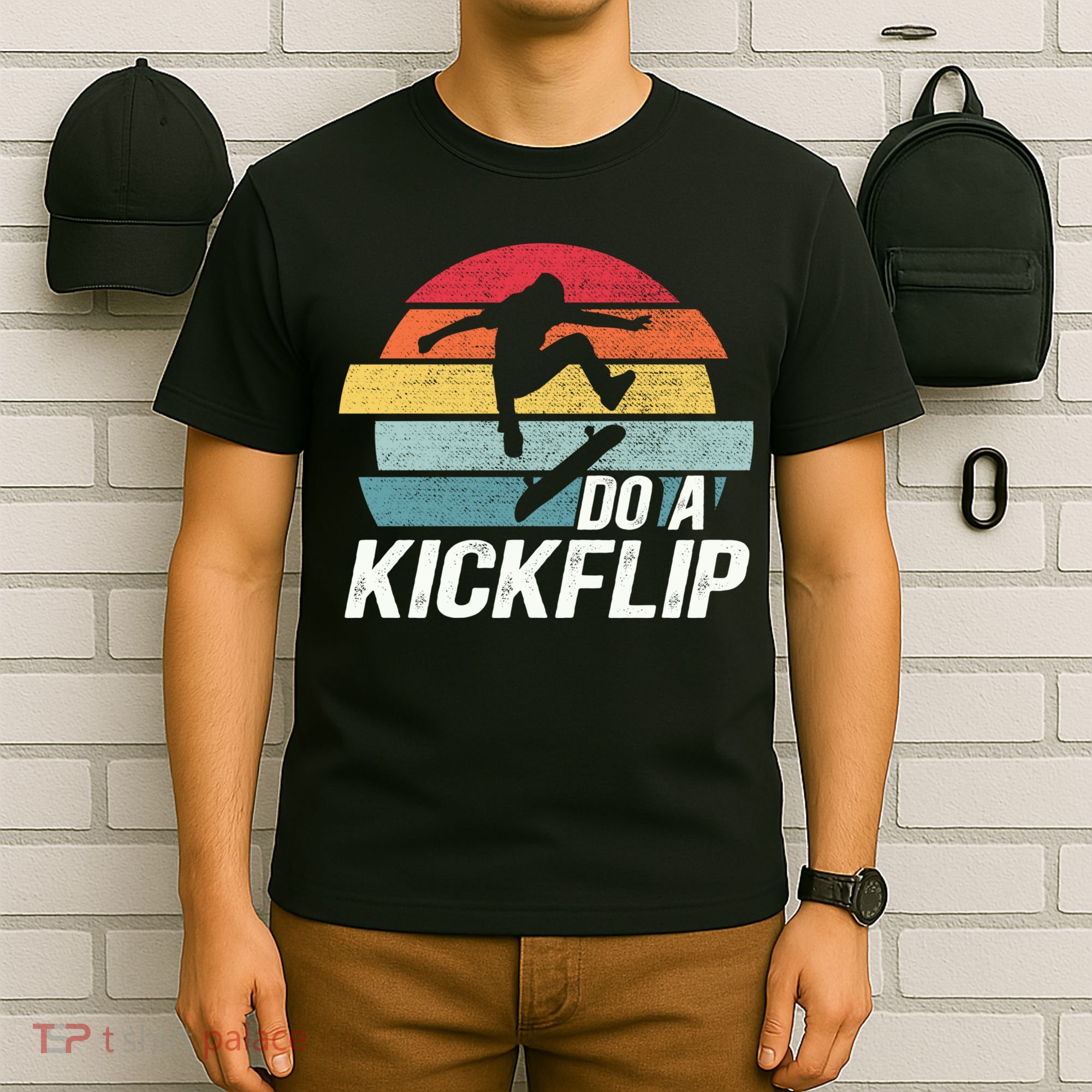 Skateboard Skateboarding Do A Kickflip Surfing Skate Skating T-Shirt