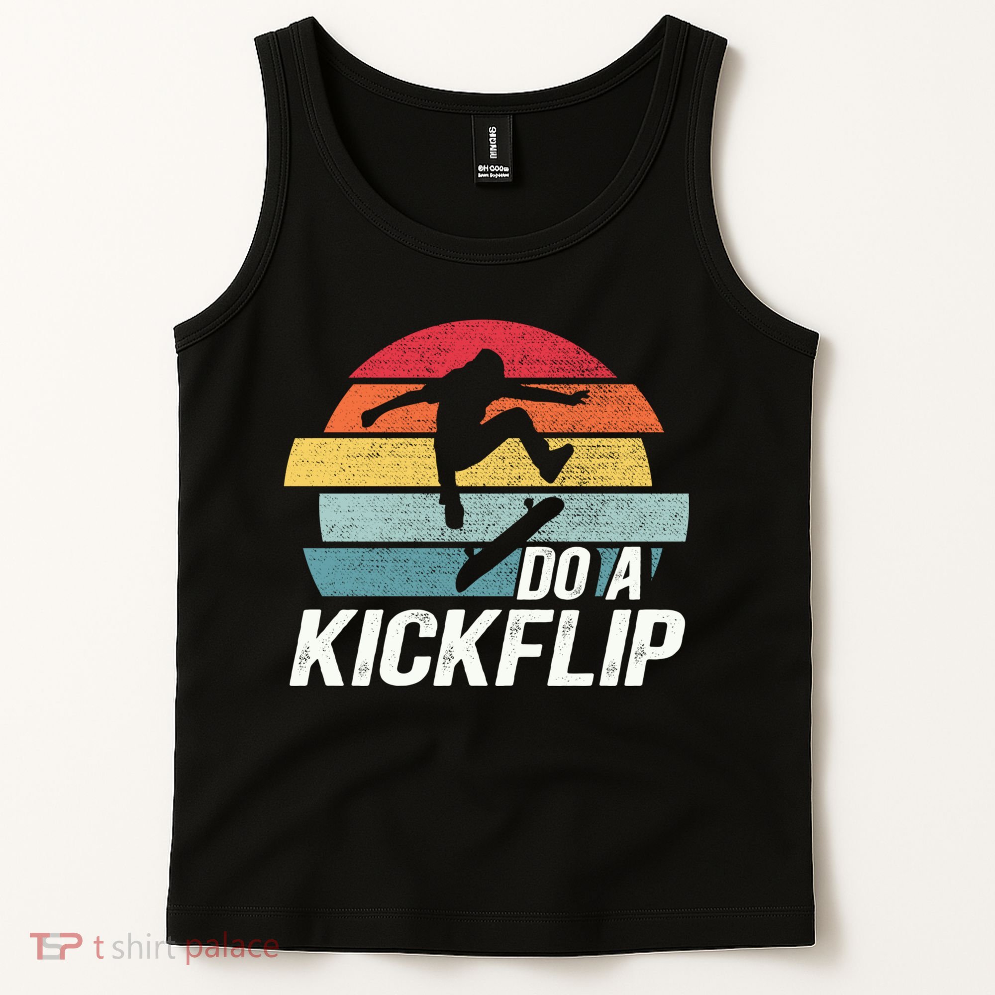 Skateboard Skateboarding Do A Kickflip Surfing Skate Skating Tank Top