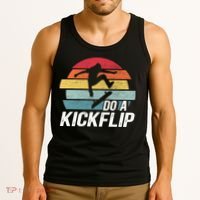 Skateboard Skateboarding Do A Kickflip Surfing Skate Skating Tank Top thumb 3