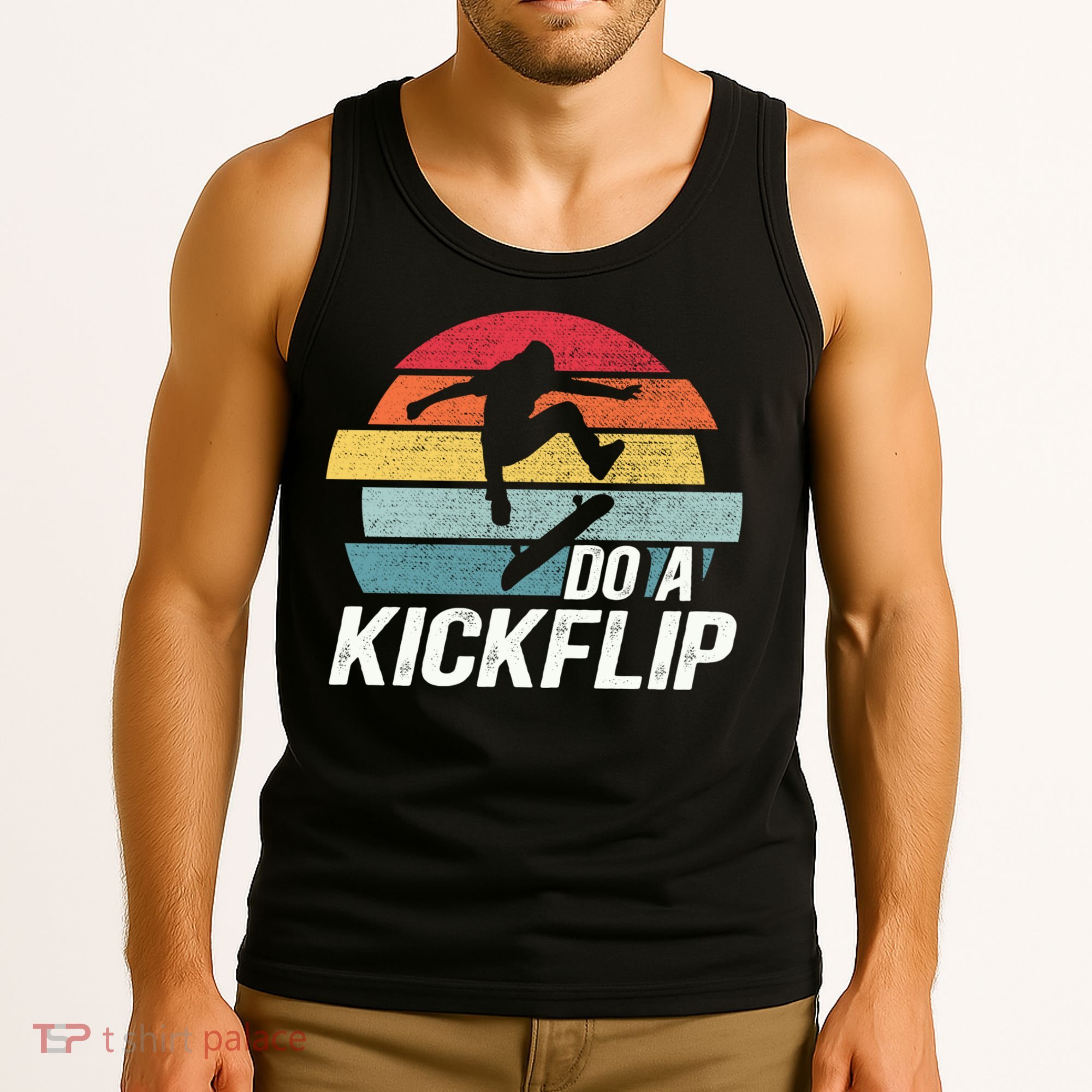 Skateboard Skateboarding Do A Kickflip Surfing Skate Skating Tank Top