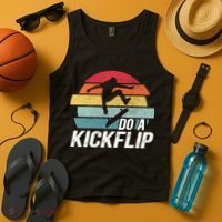 Skateboard Skateboarding Do A Kickflip Surfing Skate Skating Tank Top thumb 4