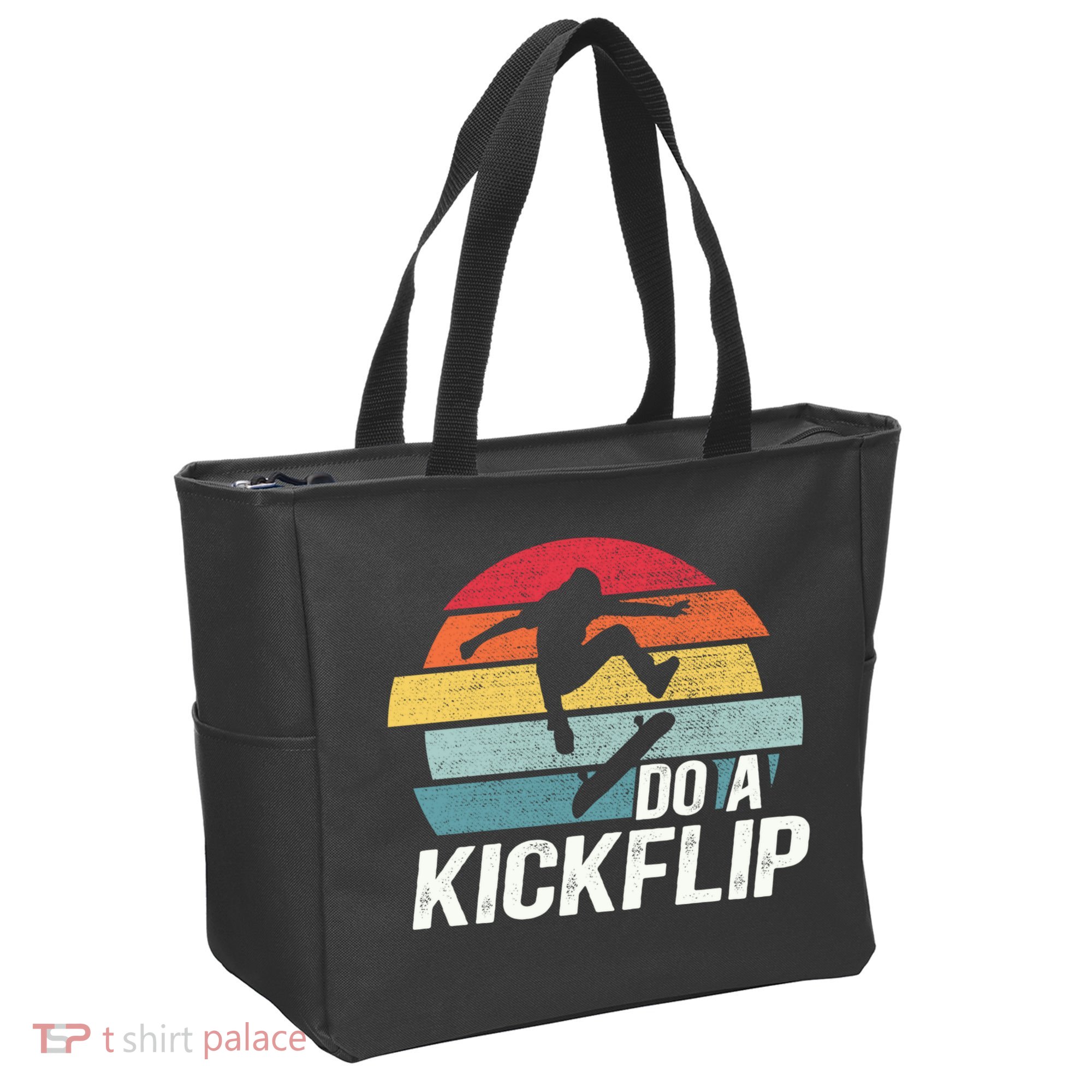 Skateboard Skateboarding Do A Kickflip Surfing Skate Skating Tote Bag